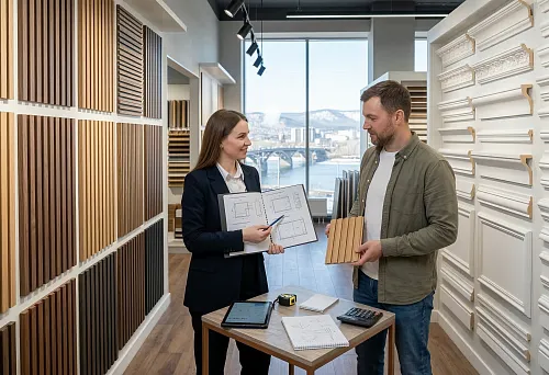 Реечные панели купить в Красноярске и молдинги из полиуретана: цена, расчёт и как не ошибиться в бюджете на стену