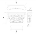 Капитель KL-022 для Декора Колонн чертеж