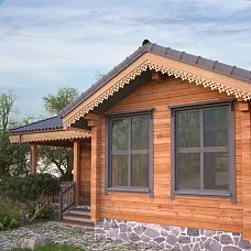 Обшивка дома резными наличниками NL-16, декор для отделки загородного дома