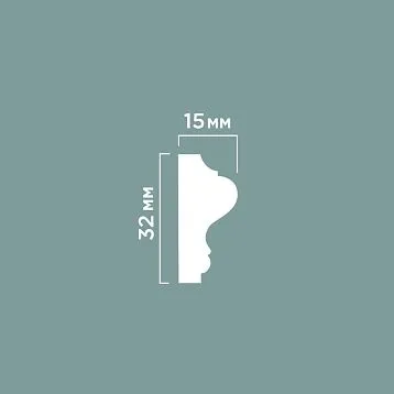 Молдинг LD32 из полистирола высокой плотности HI WOOD размером 32×15 мм с многоуровневым рельефом