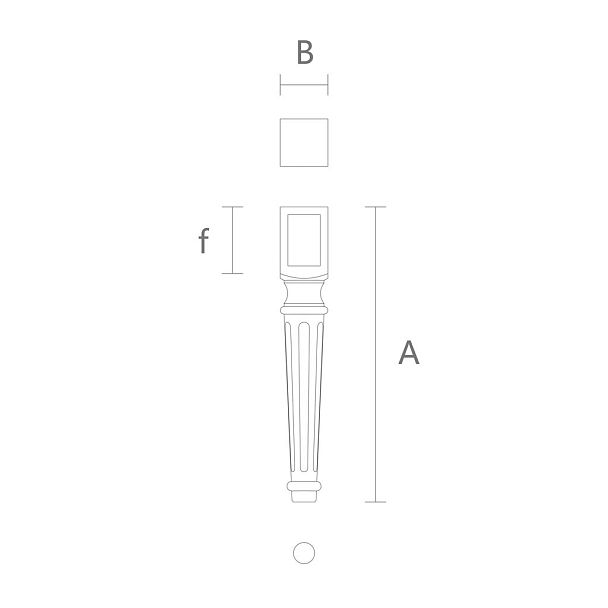 Чертеж геометрической ножки, для журнального столика