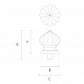 Конусообразное навершие на столб L-090 из дерева с резьбой чертеж
