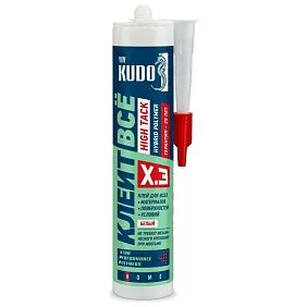 Клей KUDO Клеит Все HIGH TACK на основе гибридных полимеров, белый, 280 мл