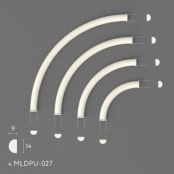 Лепнина из полиуретана MLDPU-027U-2 для декора стен и потолков