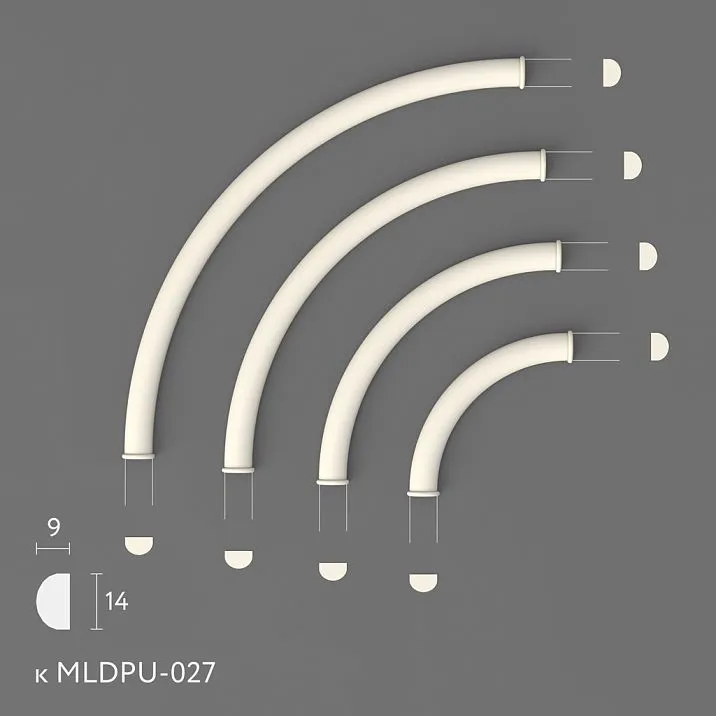 Лепнина из полиуретана MLDPU-027U-2 для декора стен и потолков