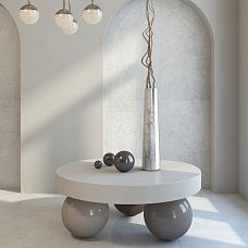 Серые шарообразные мебельные ножки MN-235M двух размеров