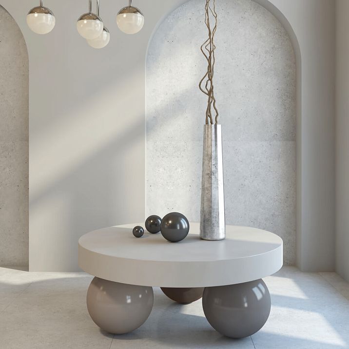 Серые шарообразные мебельные ножки MN-235M двух размеров