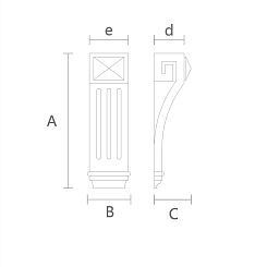 Резной кронштейн KR-026