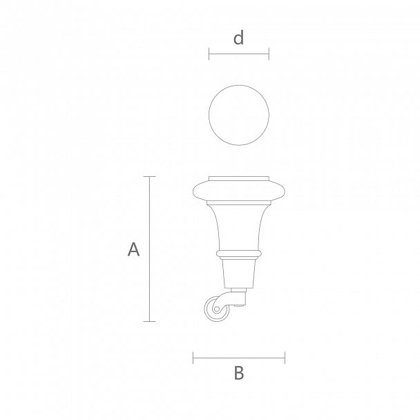 Деревянная ножка на колесиках чертеж для мебели