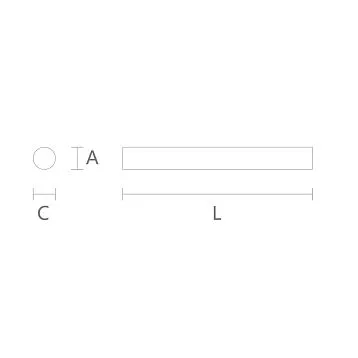 Круглый деревянный молдинг MLD-060 диаметром 34 мм из натурального массива с детализацией сечения профиля