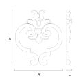 Резная накладка N-301 деревянная чертеж