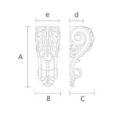 Резной кронштейн KR-005