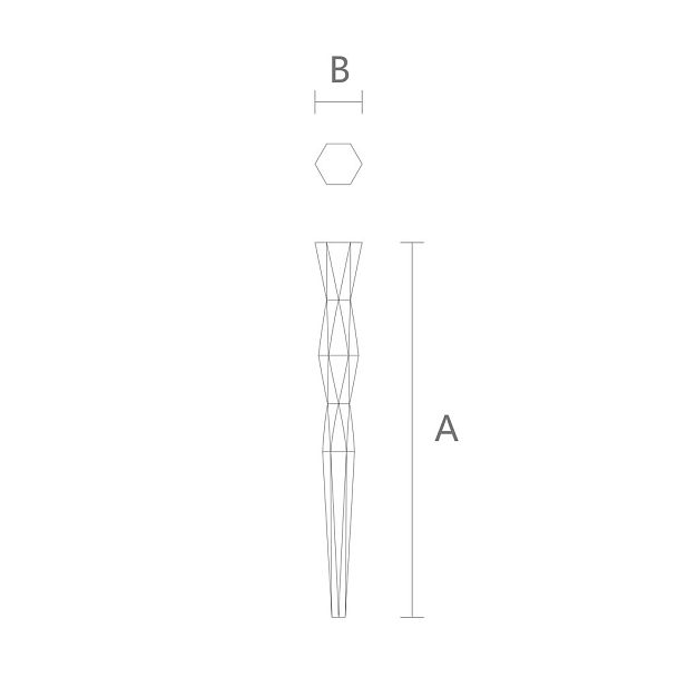 Деревянная ножка для консоли чертеж