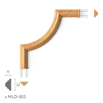 Декоративный элемент угловой MLD-002U