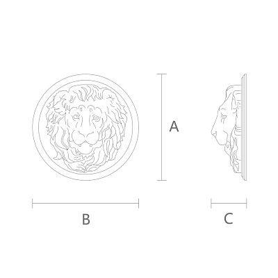 Резной маскарон льва - элегантность и историческое значение чертеж