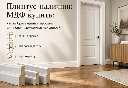 Плинтус-наличник МДФ купить: как выбрать единый профиль для пола и межкомнатных дверей