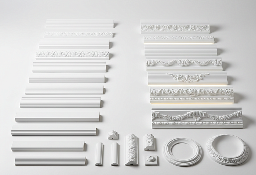 Полный ассортимент полистирольных карнизов и плинтусов с декоративными элементами для установки в интерьере в Барнауле