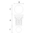 Резная Капитель для Кухонных Гарнитуров KL-045 чертеж