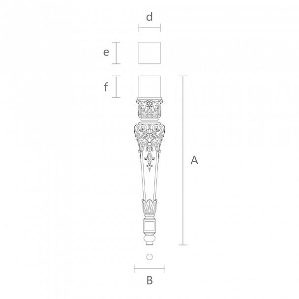 Резная деревянная ножка чертеж для консоли
