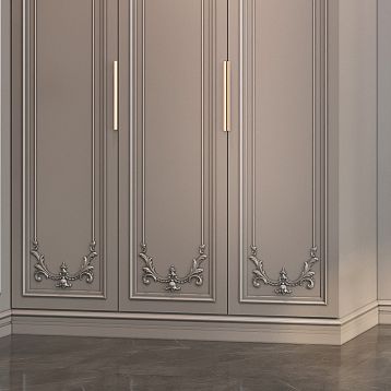Резная накладка из массива дерева N-112.1 декор на мебельном фасаде