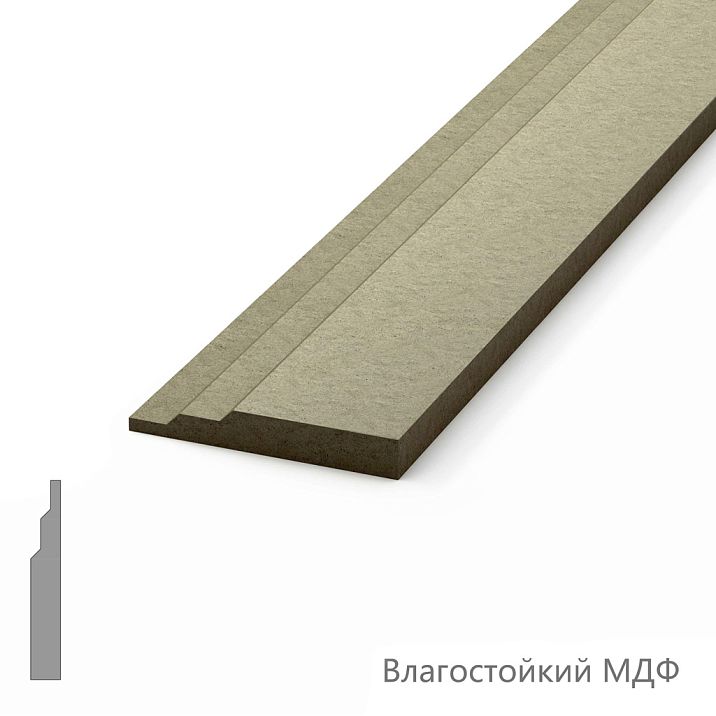 Влагостойкий плинтус/Карниз PLT-M-006 из МДФ