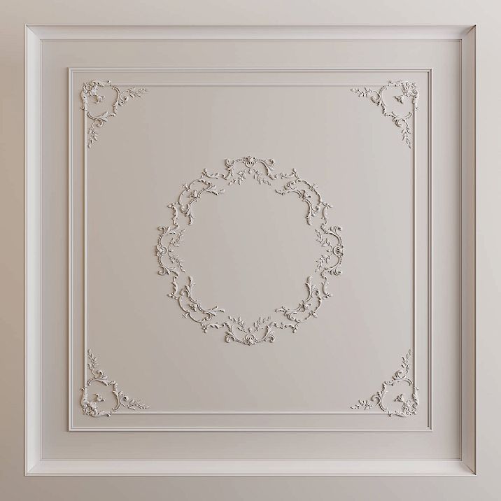 Комплект лепного декора CPU-P3 для потолка в классическом стиле