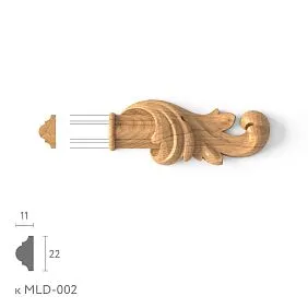 Резной наконечник на молдинг N-363.1R комплект к MLD-002