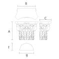 Резная Капитель KL-041 в Оформлении Двери чертеж
