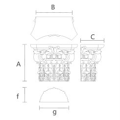 Резная капитель KL-041