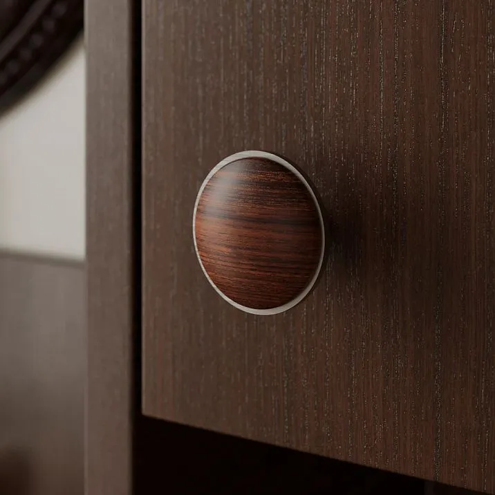 Деревянная ручка TON HL-058-2M из массива ореха с белым масляным покрытием минималистичного дизайна для комодов и современной корпусной мебели