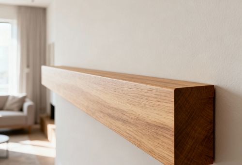 Деревянные рейки для декора стен в современном интерьере гостиной