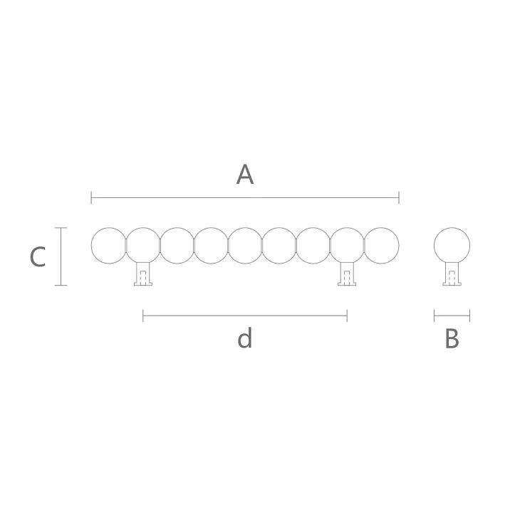 Ручка мебельная Atlas HL-071 чертеж