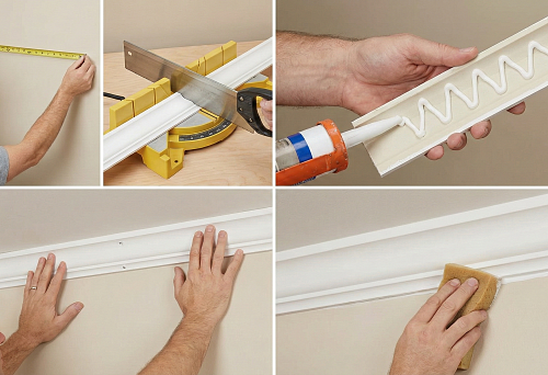 Лепнина из полиуретана своими руками: пошаговое руководство для самостоятельного монтажа