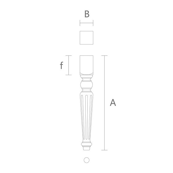 Чертеж ножки для стула