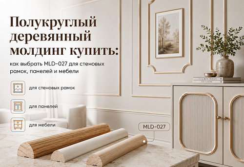 Полукруглый деревянный молдинг купить: как выбрать MLD-027 для стеновых рамок, панелей и мебели