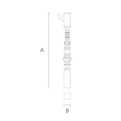 Столб деревянный для лестницы L-070