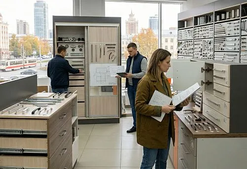 Мебельная фурнитура в Екатеринбурге в салоне комплектующих для кухни, шкафов и комодов