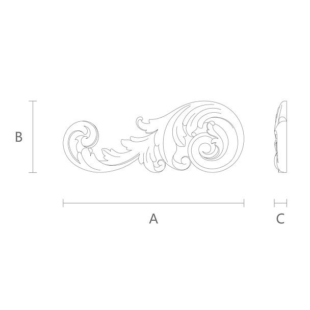 Изящная резьба по дереву N-120L чертеж