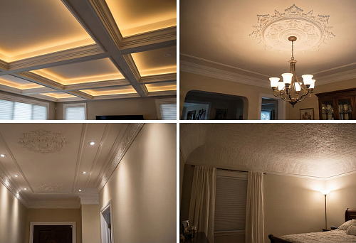 Потолки как пятая стена: сценарии освещения с использованием лепнины