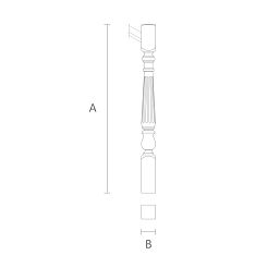 Столб деревянный для лестницы L-053