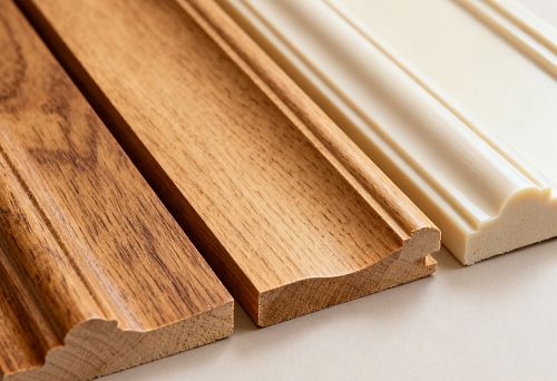 Сравнение текстур и профилей деревянных и полиуретановых элементов.