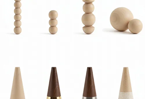 Мебельные ножки разных форм и материалов — круглые и конические деревянные опоры,