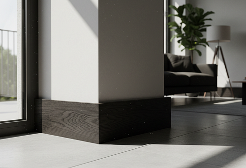 Широкий напольный деревянный плинтус: пропорции и эффект "дорогих стен"