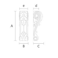 Резной кронштейн KR-008