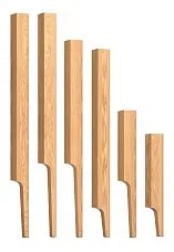 Геометрическая мебельная ножка MN-186-1 из дуба и бука для стильных интерьеров