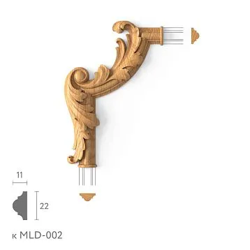 Декоративный элемент угловой MLD-2U-2.1L