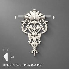 Декор для молдинга MLDPU-2-1.1 из полиуретана для MLDPU-002 и MLD-002-MG