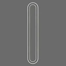 Комплект лепного декора CPU-3-4 из полиуретана — двойная арочная рамка, вид спереди, вытянутая форма 2300×408