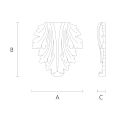 Декор для мебели в виде резной накладки N-110 из дерева
