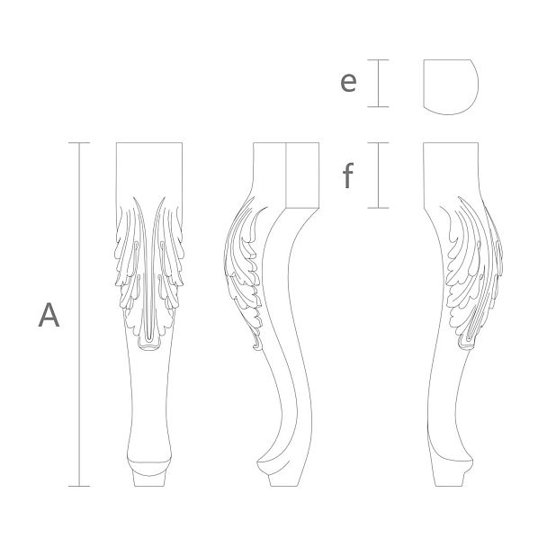 Ножки с декором чертеж